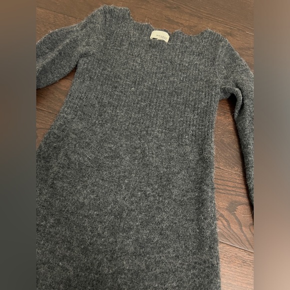 Women’s Aritzia Wilfred Free Grey Alpaca Dress Wool Blend Sweater Dress XS - Picture 5 of 5